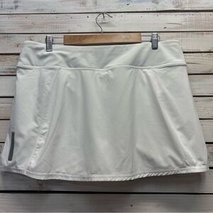 Lucy White Athletic Skort Built In Shorts Stretch Tenniscore XL Golf Running Gym